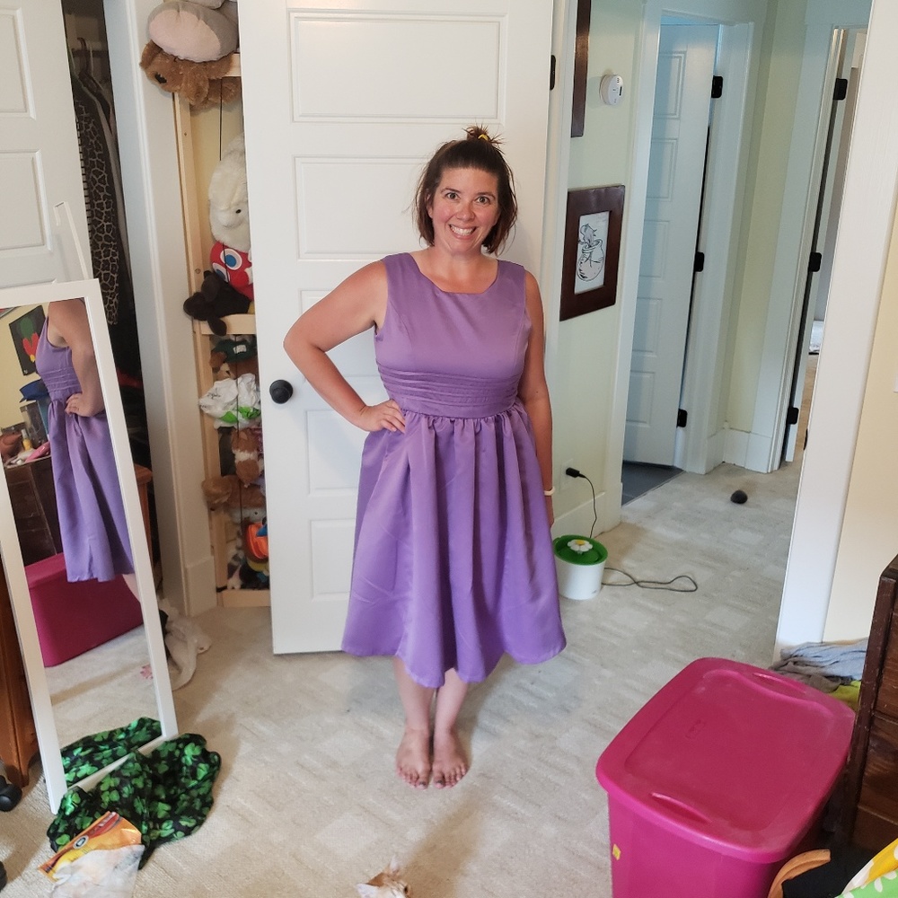 Vintage-Inspired Lavender Bridesmaid Dress sz 16